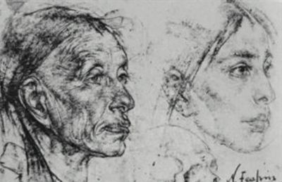 被列宾认为“俄罗斯最天才的画家”尼古拉·费欣素描高清作品80幅 - 图画吧TUHUABA