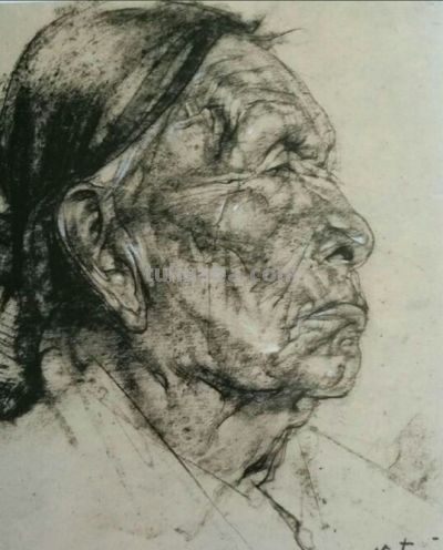 被列宾认为“俄罗斯最天才的画家”尼古拉·费欣素描高清作品80幅 - 图画吧TUHUABA