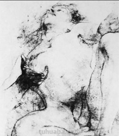 被列宾认为“俄罗斯最天才的画家”尼古拉·费欣素描高清作品80幅 - 图画吧TUHUABA