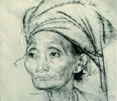 被列宾认为“俄罗斯最天才的画家”尼古拉·费欣素描高清作品80幅 - 图画吧TUHUABA