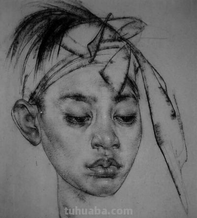 被列宾认为“俄罗斯最天才的画家”尼古拉·费欣素描高清作品80幅 - 图画吧TUHUABA