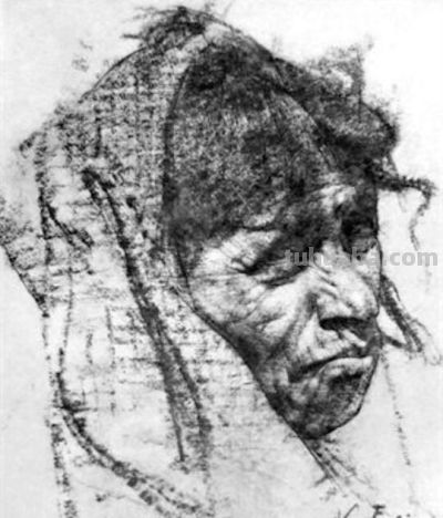 被列宾认为“俄罗斯最天才的画家”尼古拉·费欣素描高清作品80幅 - 图画吧TUHUABA