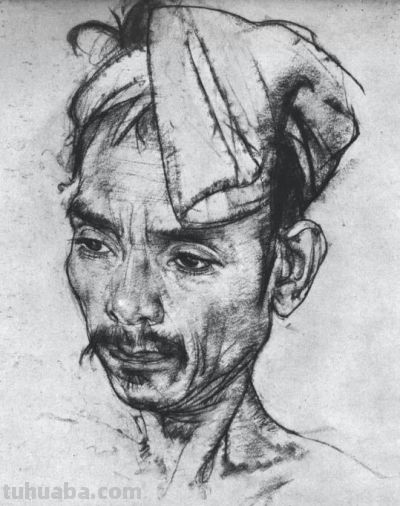 被列宾认为“俄罗斯最天才的画家”尼古拉·费欣素描高清作品80幅 - 图画吧TUHUABA