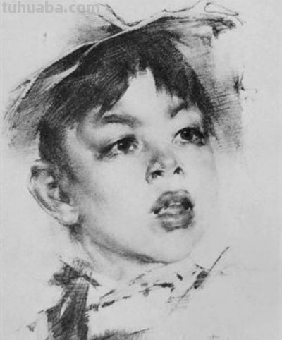 被列宾认为“俄罗斯最天才的画家”尼古拉·费欣素描高清作品80幅 - 图画吧TUHUABA