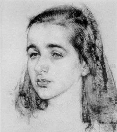 被列宾认为“俄罗斯最天才的画家”尼古拉·费欣素描高清作品80幅 - 图画吧TUHUABA