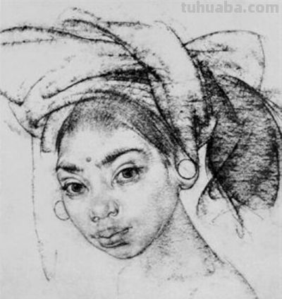 被列宾认为“俄罗斯最天才的画家”尼古拉·费欣素描高清作品80幅 - 图画吧TUHUABA