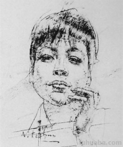 被列宾认为“俄罗斯最天才的画家”尼古拉·费欣素描高清作品80幅 - 图画吧TUHUABA
