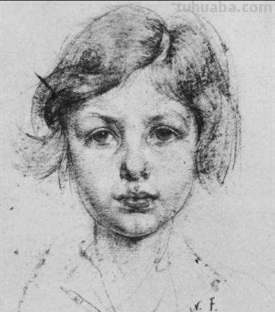 被列宾认为“俄罗斯最天才的画家”尼古拉·费欣素描高清作品80幅 - 图画吧TUHUABA