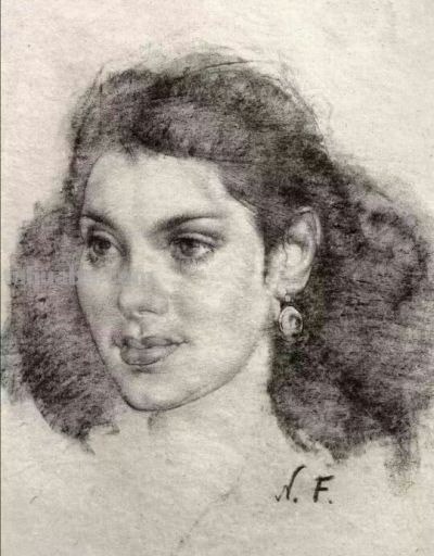 被列宾认为“俄罗斯最天才的画家”尼古拉·费欣素描高清作品80幅 - 图画吧TUHUABA