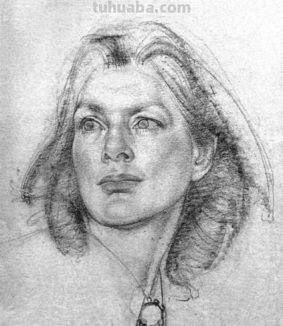 被列宾认为“俄罗斯最天才的画家”尼古拉·费欣素描高清作品80幅 - 图画吧TUHUABA