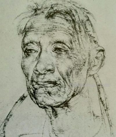 被列宾认为“俄罗斯最天才的画家”尼古拉·费欣素描高清作品80幅 - 图画吧TUHUABA