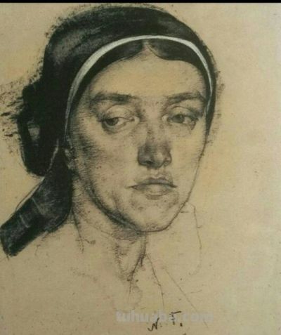 被列宾认为“俄罗斯最天才的画家”尼古拉·费欣素描高清作品80幅 - 图画吧TUHUABA