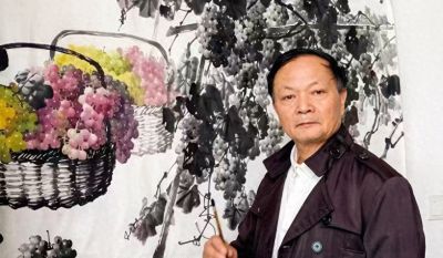 鲜光慧 || 《葡萄园中色彩鲜，生机盎然满眼舒‌》国画一组欣赏 - 今日头条