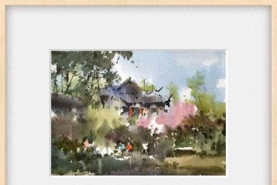 每日一画 | 花气濛濛人影乱 春光都入一奁中——风景小品·大写意水彩 - 今日头条