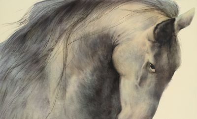 长海·“马”语 | 以水彩为媒，解草原灵驹之语 - 图画吧TUHUABA