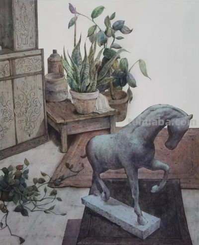 长海·“马”语 | 以水彩为媒，解草原灵驹之语 - 图画吧TUHUABA