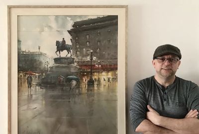 塞尔维亚水彩画家杜桑·杜卡里克作品 - 图画吧TUHUABA