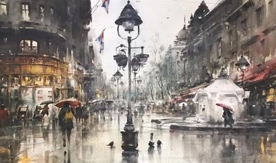 塞尔维亚水彩画家杜桑·杜卡里克作品 - 图画吧TUHUABA