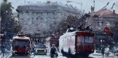 塞尔维亚水彩画家杜桑·杜卡里克作品 - 图画吧TUHUABA