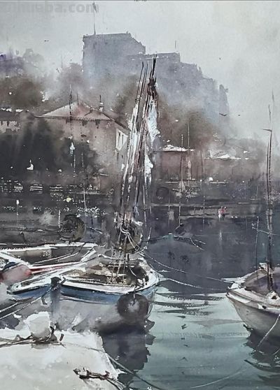 塞尔维亚水彩画家杜桑·杜卡里克作品 - 图画吧TUHUABA