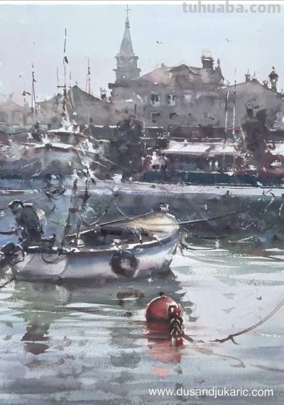 塞尔维亚水彩画家杜桑·杜卡里克作品 - 图画吧TUHUABA