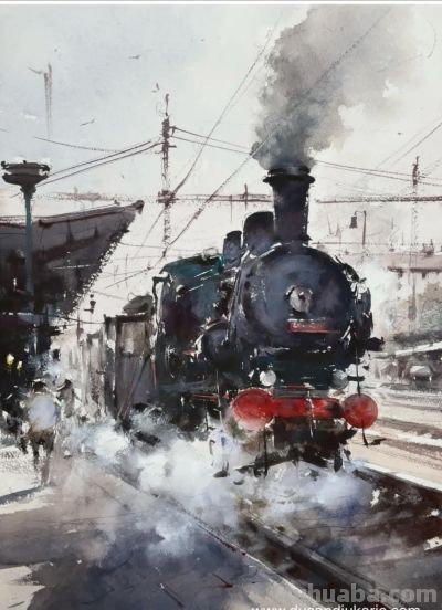 塞尔维亚水彩画家杜桑·杜卡里克作品 - 图画吧TUHUABA