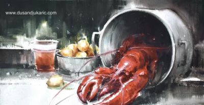 塞尔维亚水彩画家杜桑·杜卡里克作品 - 图画吧TUHUABA