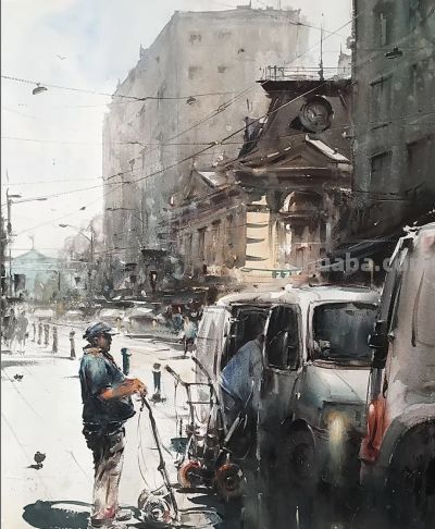 塞尔维亚水彩画家杜桑·杜卡里克作品 - 图画吧TUHUABA