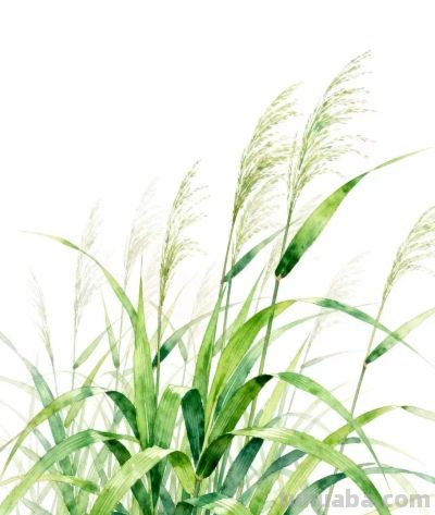水彩画｜芦苇荡 - 图画吧TUHUABA