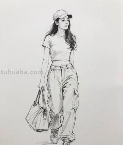 素描画，步履轻盈，行囊随行 - 今日头条