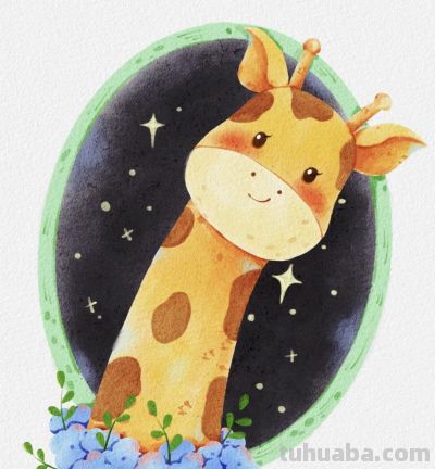 水彩小动物头像，简简单单也很可爱 - 图画吧TUHUABA