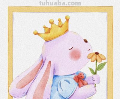 水彩小动物头像，简简单单也很可爱 - 图画吧TUHUABA