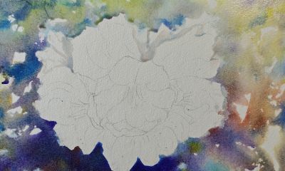 追光逐影，水彩杜鹃花 - 图画吧TUHUABA