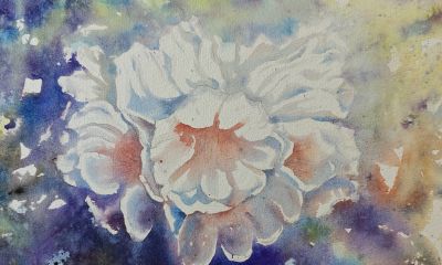 追光逐影，水彩杜鹃花 - 图画吧TUHUABA