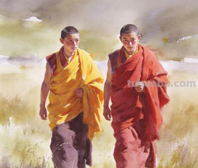 Ai水彩，不给参考图，纯文本生图，结果会怎么样呢？ - 图画吧TUHUABA