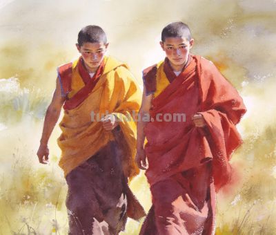 Ai水彩，不给参考图，纯文本生图，结果会怎么样呢？ - 图画吧TUHUABA