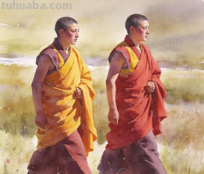 Ai水彩，不给参考图，纯文本生图，结果会怎么样呢？ - 图画吧TUHUABA