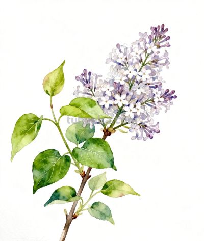 水彩画｜丁香花 - 图画吧TUHUABA