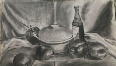 素描：静物｜烟台中小学生“才艺秀”作品选登 - 图画吧TUHUABA