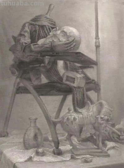 中央美院静物素描留校作品欣赏，堪称素描艺术的典范之作 - 今日头条