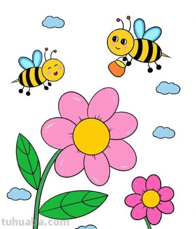 【简笔画教学】超可爱蜜蜂采花、幼儿园简笔画分步教学 - 今日头条