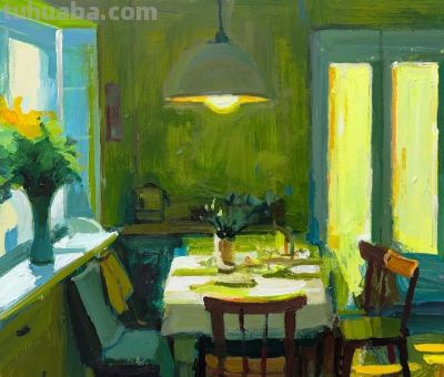 色彩明快、笔触松弛的油画 | Richard Claremont - 图画吧TUHUABA