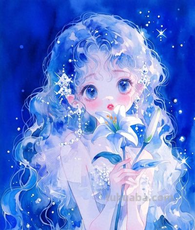 水彩百合少女 - 今日头条