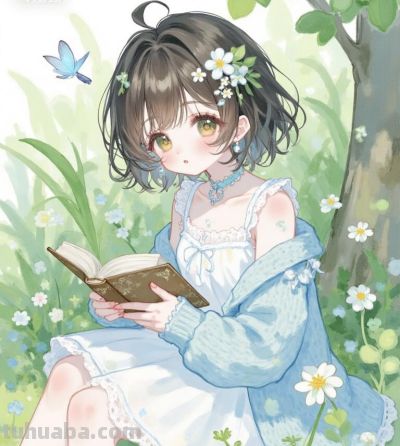 水彩百合少女 - 图画吧TUHUABA