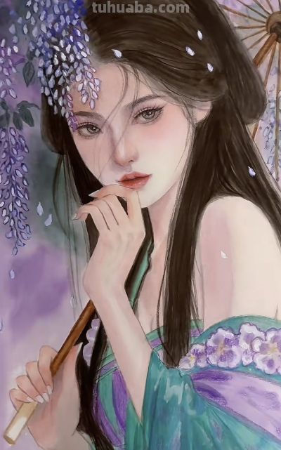 水彩少女插画：把少女千万种美画进画里，每一张都像在讲温柔心事 - 图画吧TUHUABA
