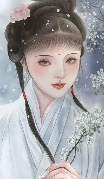 水彩少女插画：把少女千万种美画进画里，每一张都像在讲温柔心事 - 图画吧TUHUABA