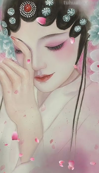 水彩少女插画：把少女千万种美画进画里，每一张都像在讲温柔心事 - 图画吧TUHUABA