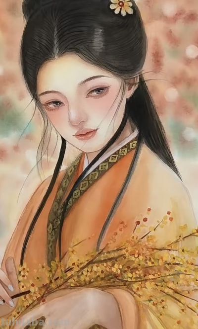 水彩少女插画：把少女千万种美画进画里，每一张都像在讲温柔心事 - 图画吧TUHUABA