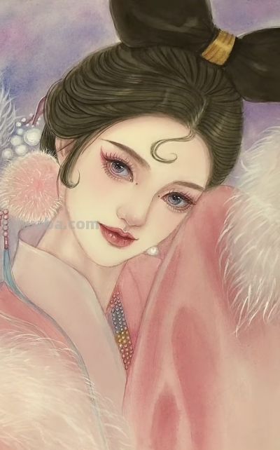 水彩少女插画：把少女千万种美画进画里，每一张都像在讲温柔心事 - 图画吧TUHUABA