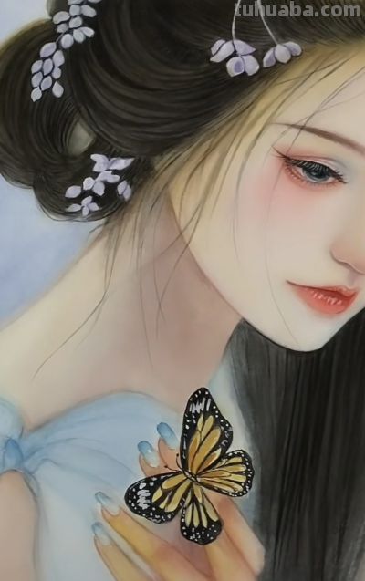 水彩少女插画：把少女千万种美画进画里，每一张都像在讲温柔心事 - 图画吧TUHUABA